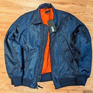 Banana Republic - Tall L Navy Bomber Jacket - NWOT